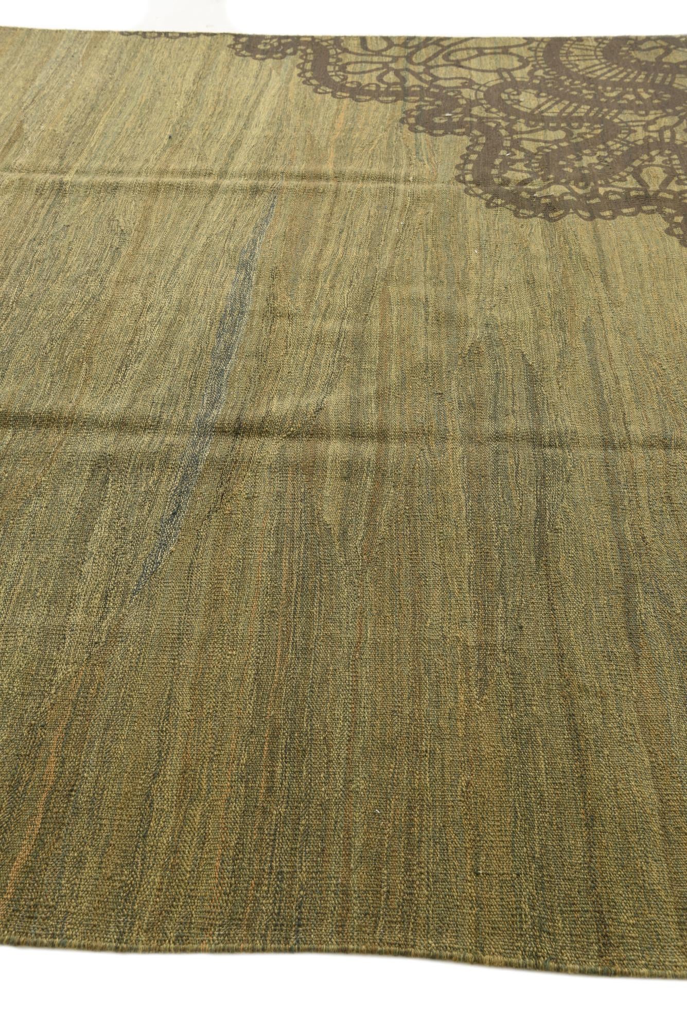 8' 6 x 10' 4 Hand Woven Kilim Modern Wool Rug