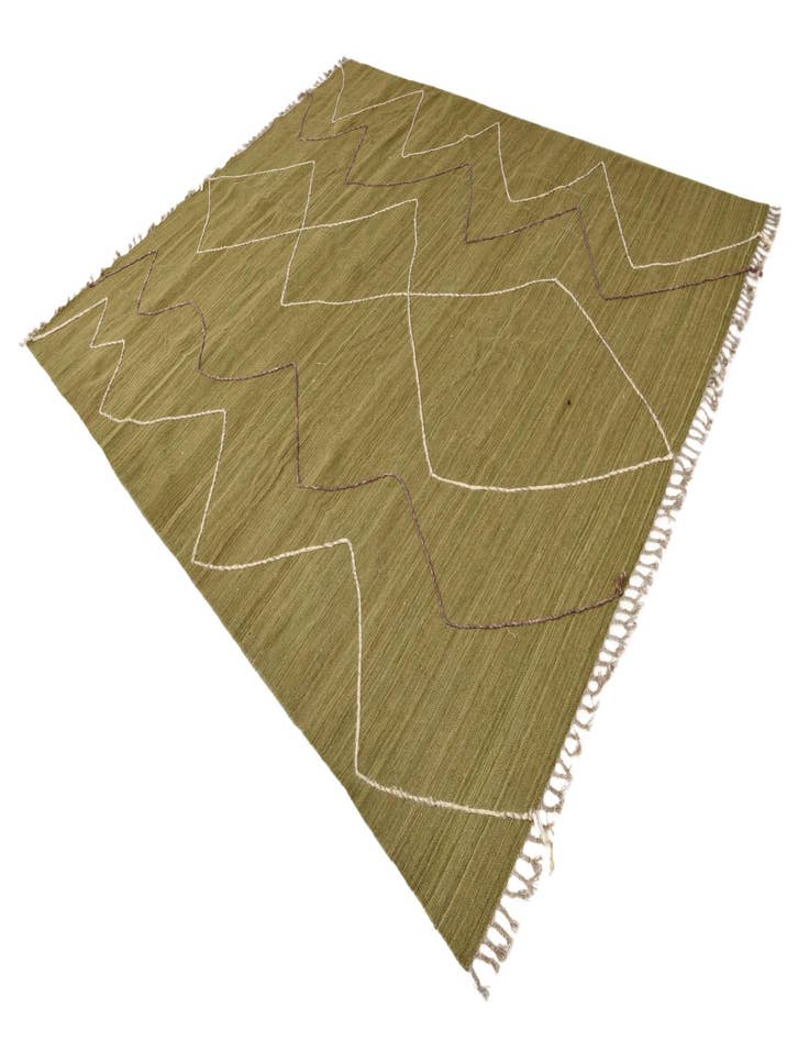 Detail image of 8' 4 x 10' 1  Hand Woven Kilim Modern Wool Rug