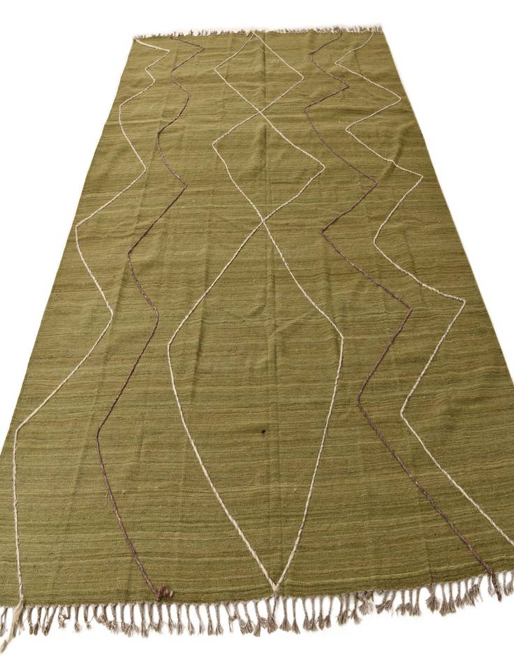 Detail image of 8' 4 x 10' 1  Hand Woven Kilim Modern Wool Rug