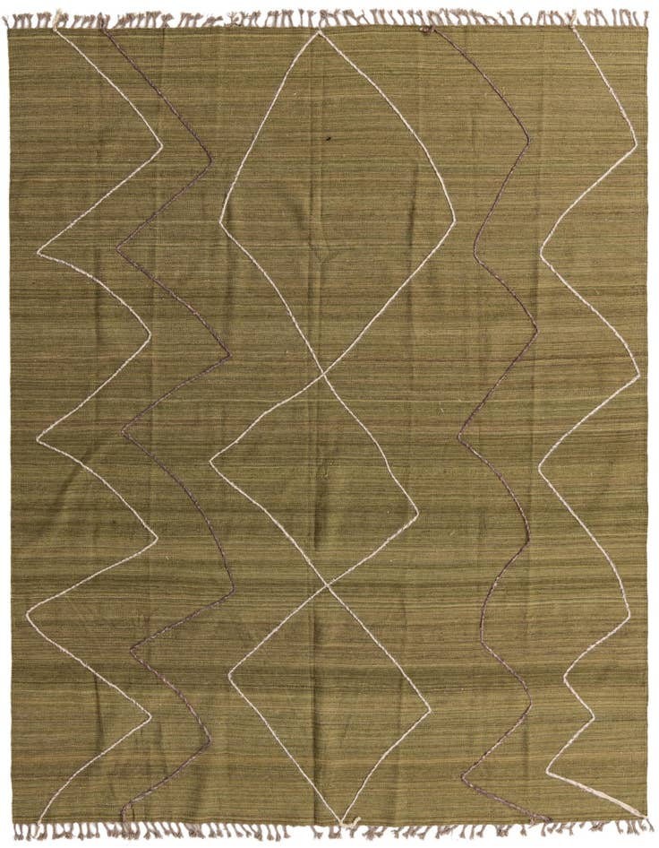 Detail image of 8' 4 x 10' 1 Hand Woven Kilim Modern Wool Rug