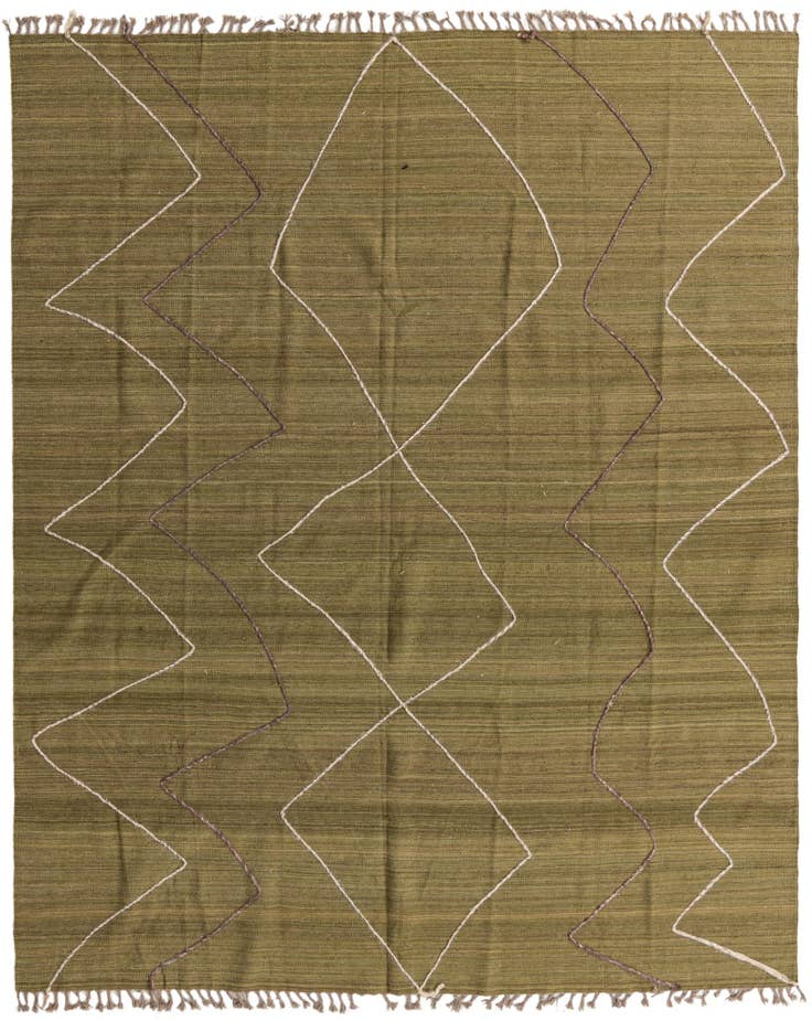 Detail image of 8' 4 x 10' 1 Hand Woven Kilim Modern Wool Rug