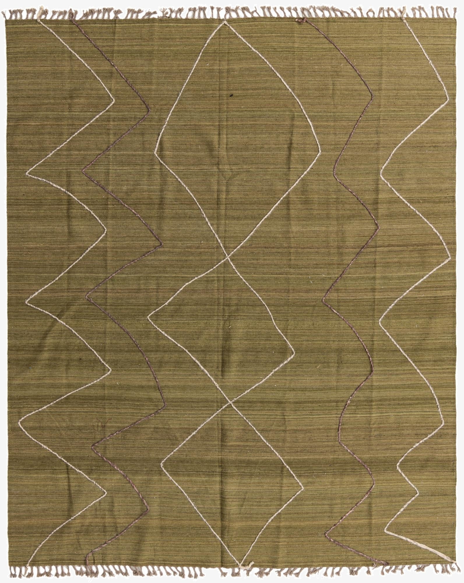 8' 4 x 10' 1  Hand Woven Kilim Modern Wool Rug