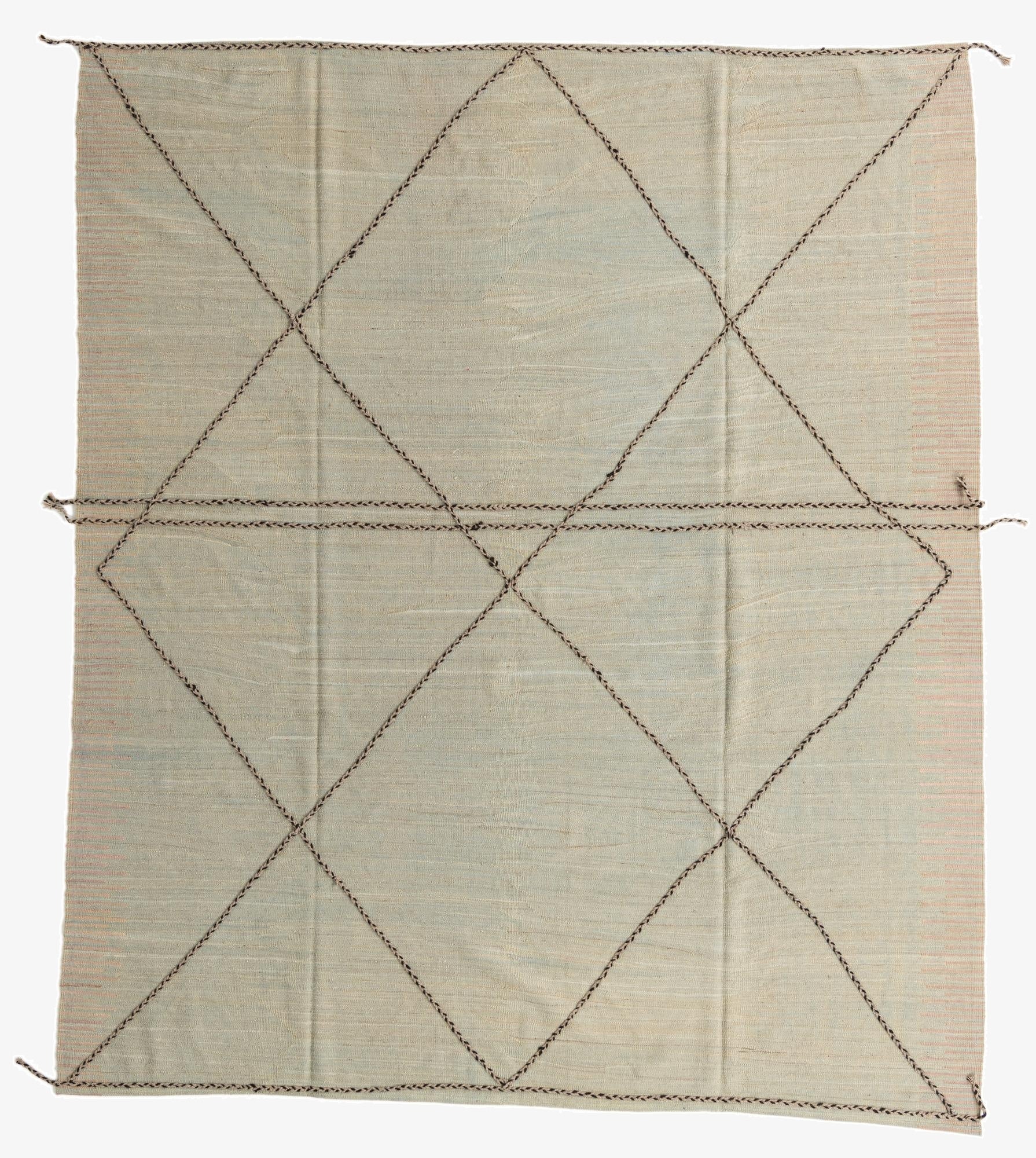 8' 4 x 9' 9  Hand Woven Kilim Modern Wool Rug