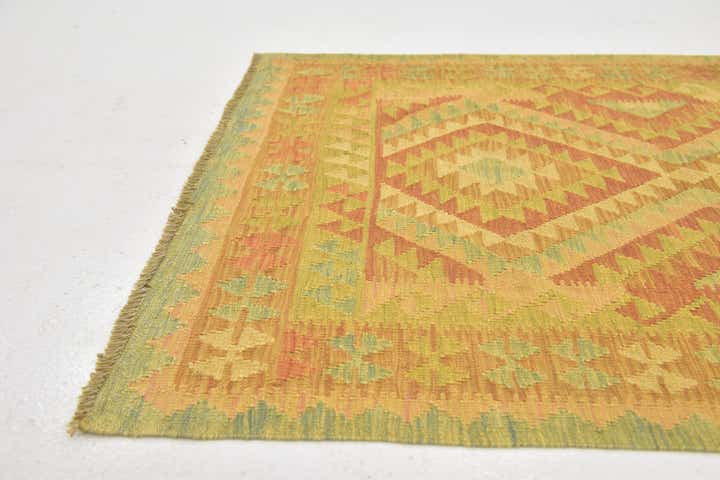 3' 2 x 5' Hand Woven Kilim Waziri Wool Rug