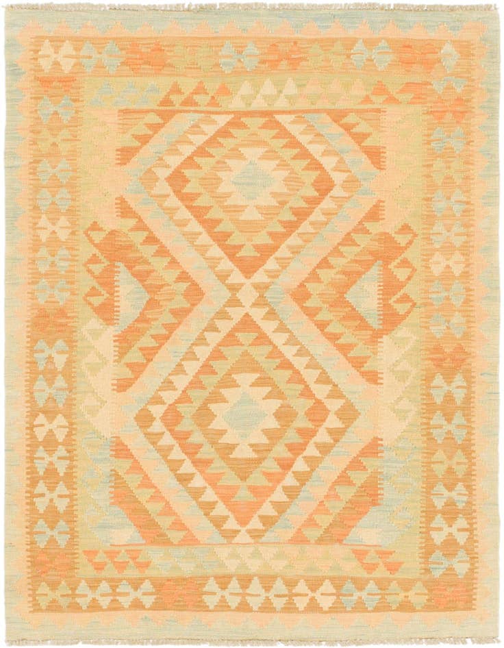 Detail image of 3' 2 x 5' Hand Woven Kilim Waziri Wool Rug