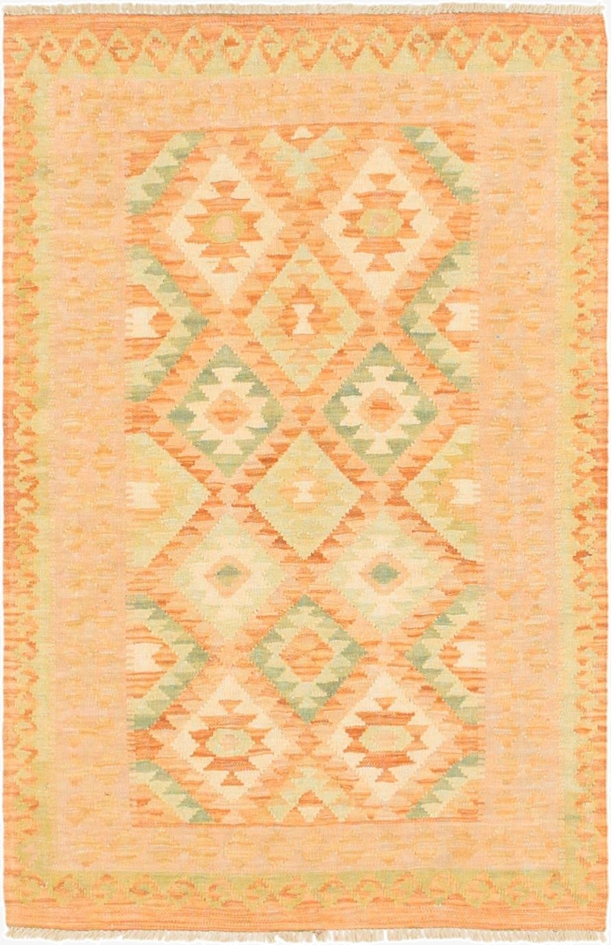 2' 7 x 4'  Hand Woven Kilim Waziri Wool Rug