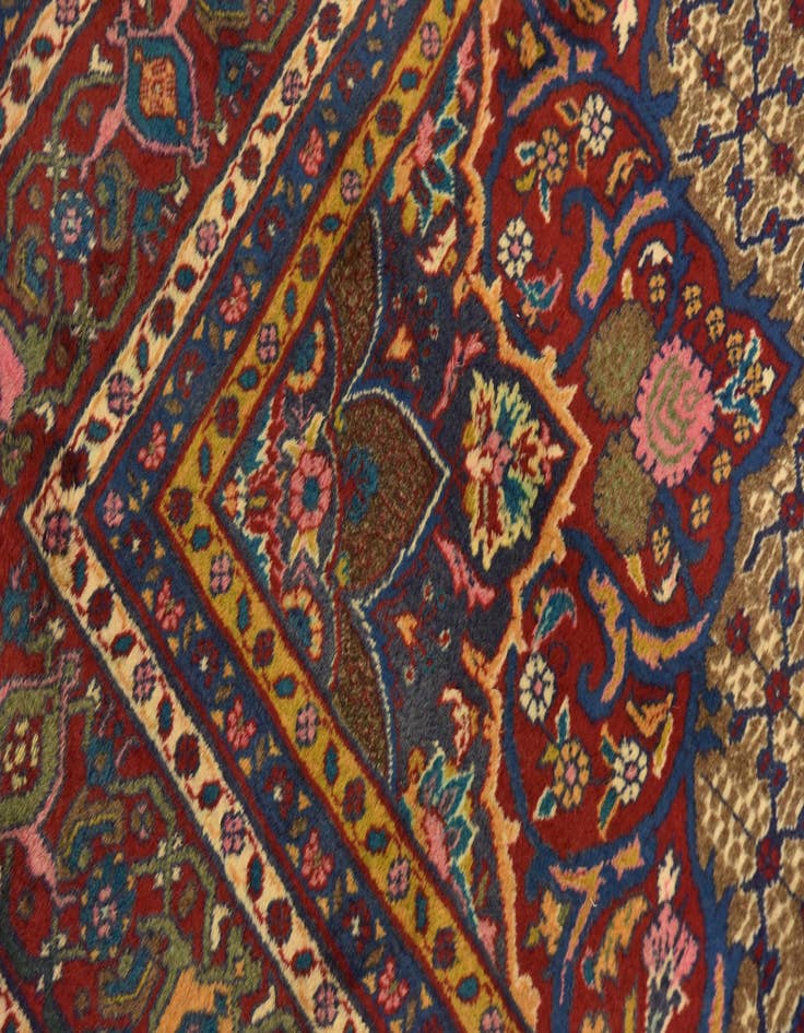 Detail image of 9' 10 x 12' 9  Hand Knotted Koliaei Persian Wool Rug