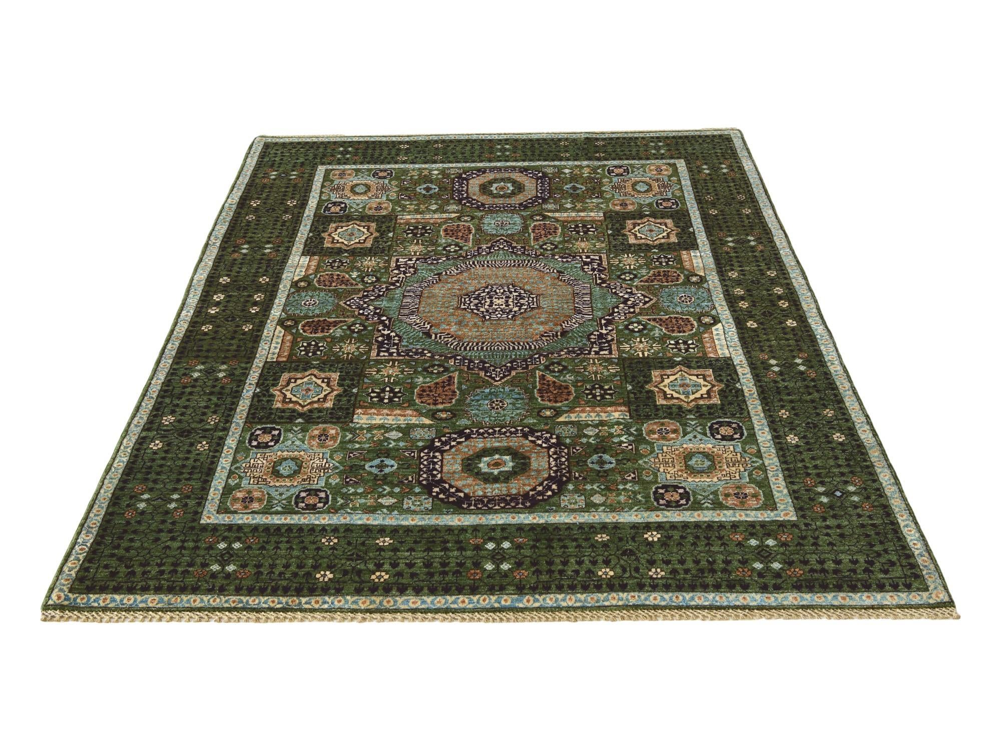 5' 1 x 6' 8 Hand Knotted Mamluk Ziegler Rug