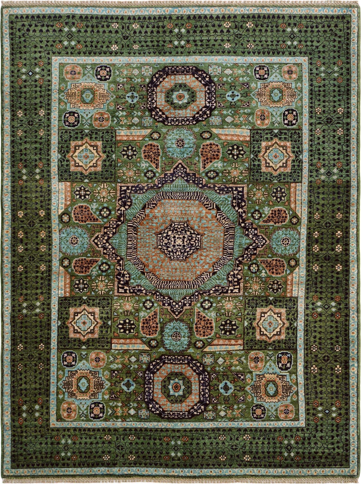 5' 1 x 6' 8 Hand Knotted Mamluk Ziegler Rug