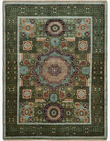 5' 1 x 6' 8 Hand Knotted Mamluk Ziegler Rug
