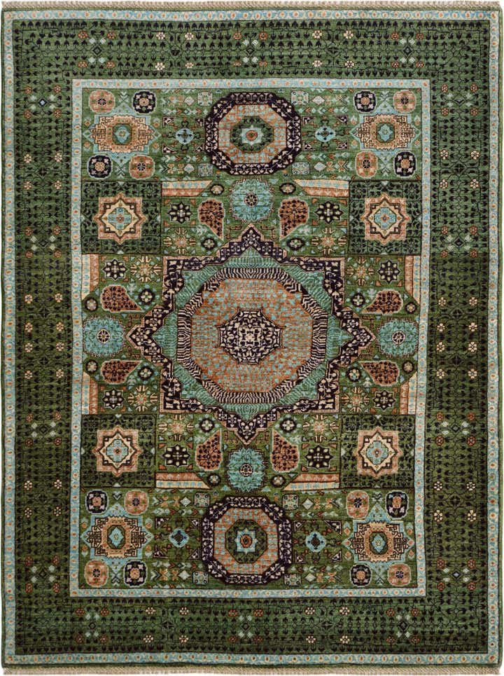 5' 1 x 6' 8 Hand Knotted Mamluk Ziegler Rug