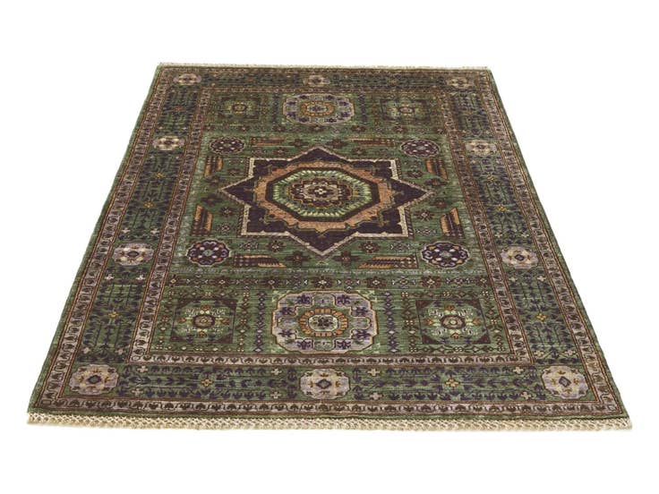 Detail image of 3' 4 x 4' 9 Hand Knotted Mamluk Ziegler Rug