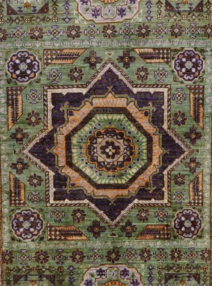 3' 4 x 4' 9 Hand Knotted Mamluk Ziegler Rug