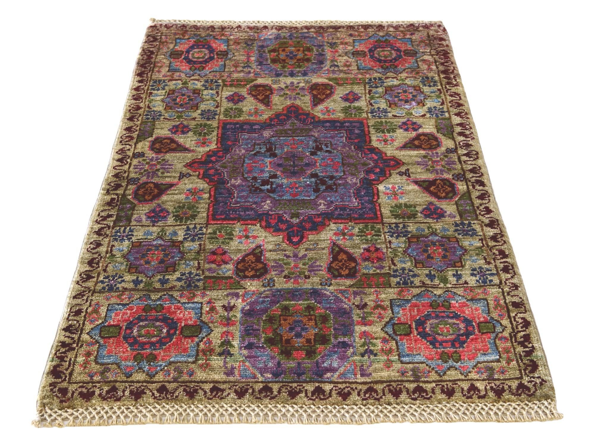 2' x 3' 2 Hand Knotted Mamluk Ziegler Rug