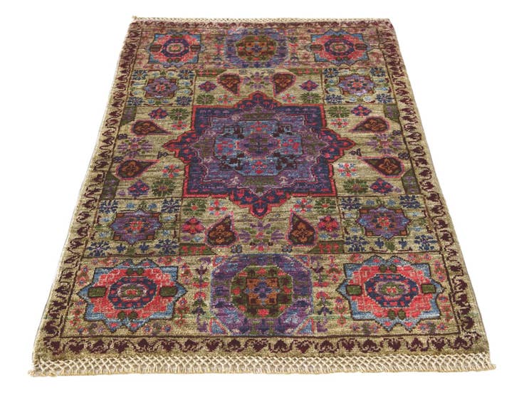Detail image of 2' x 3' 2 Hand Knotted Mamluk Ziegler Rug
