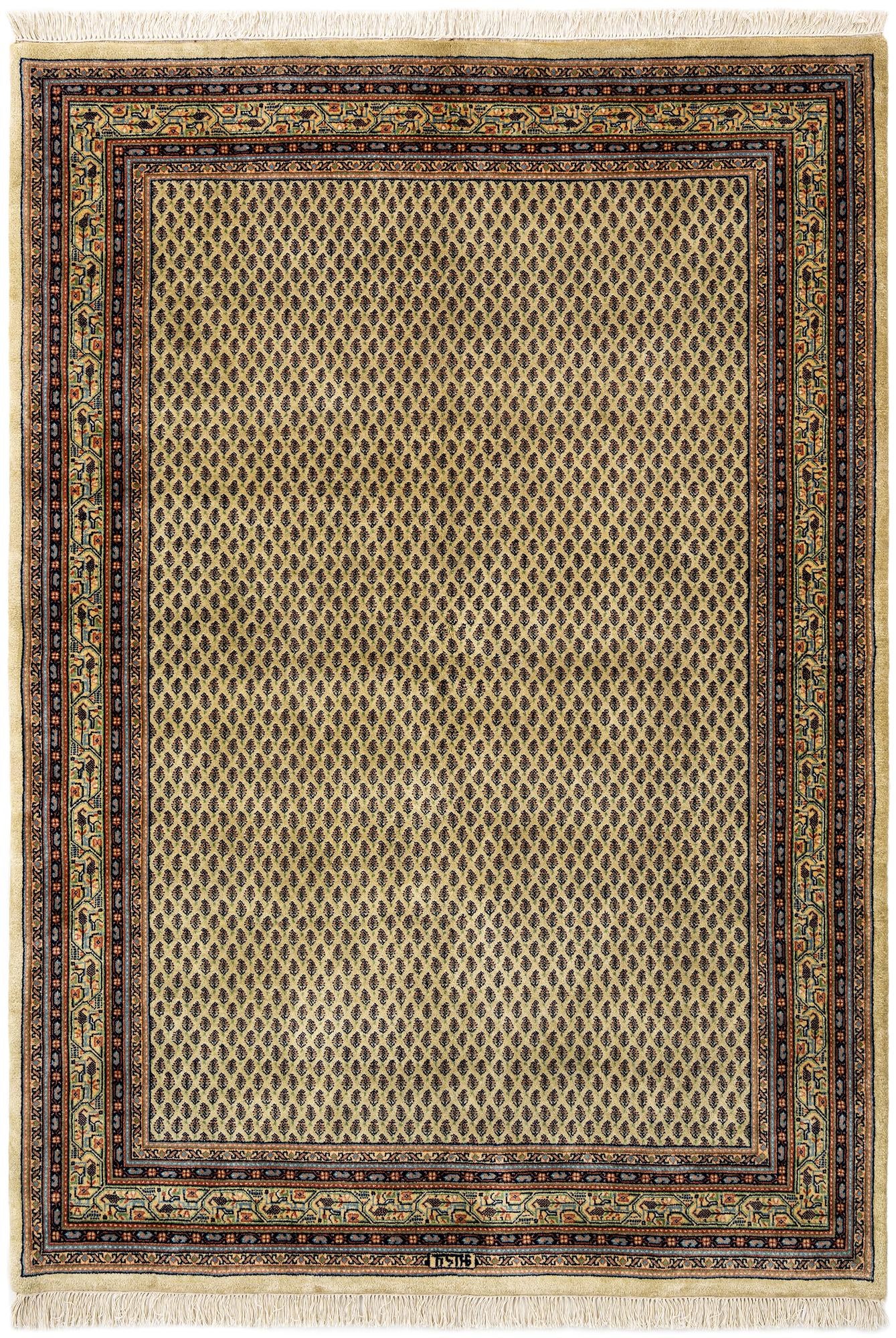 5' 7 x 8'  Hand Knotted Mir Oriental Wool Rug