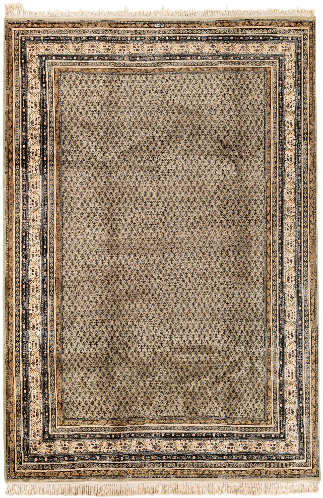 6' 7 x 9' 9 Hand Knotted Mir Wool Rug