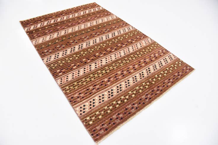 Detail image of 4' x 6' Hand Knotted Modern Ziegler Rug