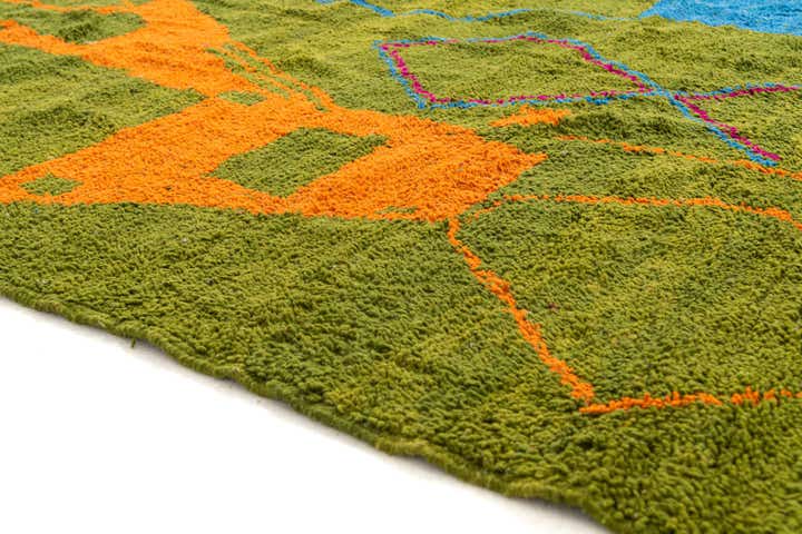 6' 10 x 9' 4 Hand Knotted Moroccan Wool Rug
