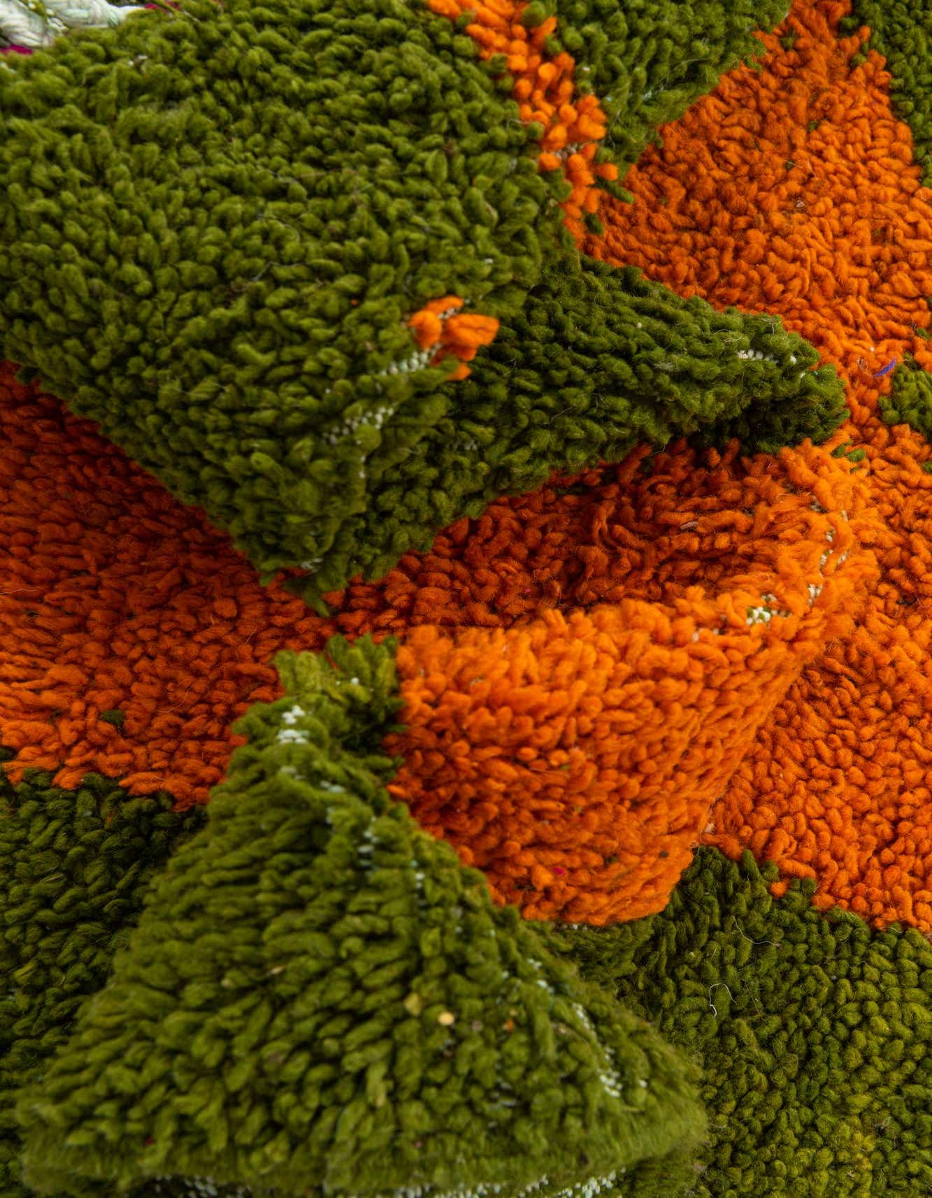 Detail image of  6' 10 x 9' 4  Hand Knotted Moroccan Wool Rug
