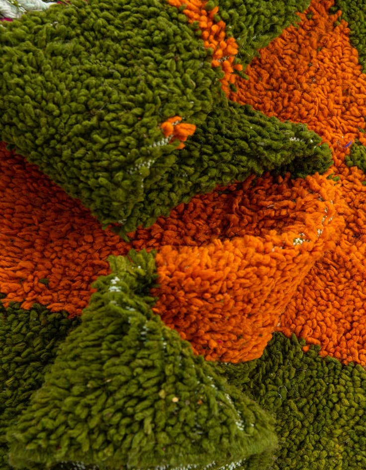 Detail image of 6' 10 x 9' 4  Hand Knotted Moroccan Wool Rug