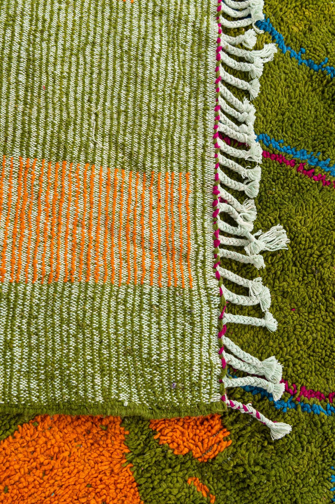 6' 10 x 9' 4 Hand Knotted Moroccan Wool Rug