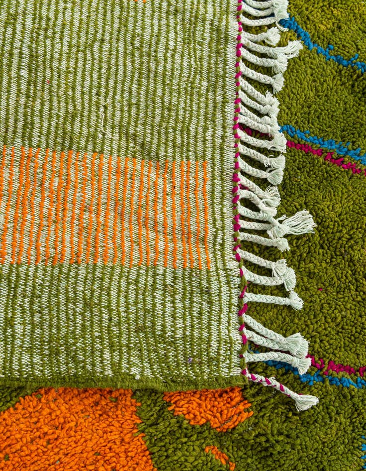 Detail image of 6' 10 x 9' 4  Hand Knotted Moroccan Wool Rug