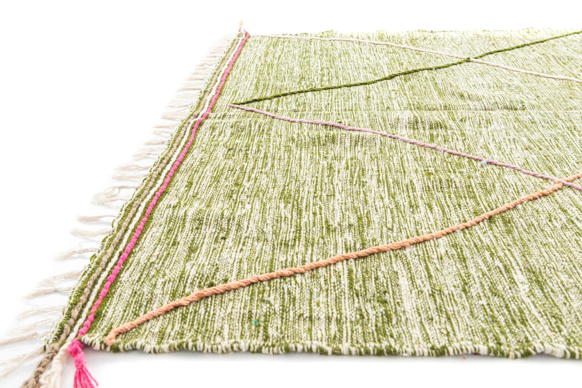 6' 6 x 9' 7 Hand Knotted Moroccan Wool Rug
