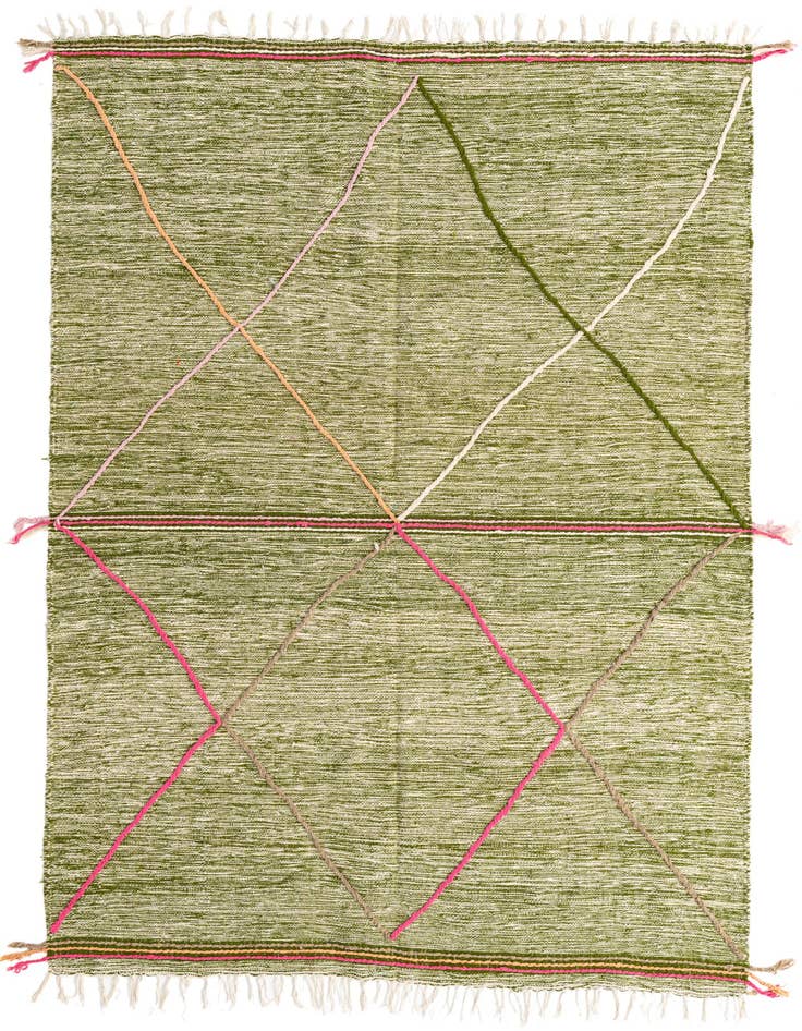 Detail image of 6' 6 x 9' 7 Hand Knotted Moroccan Wool Rug