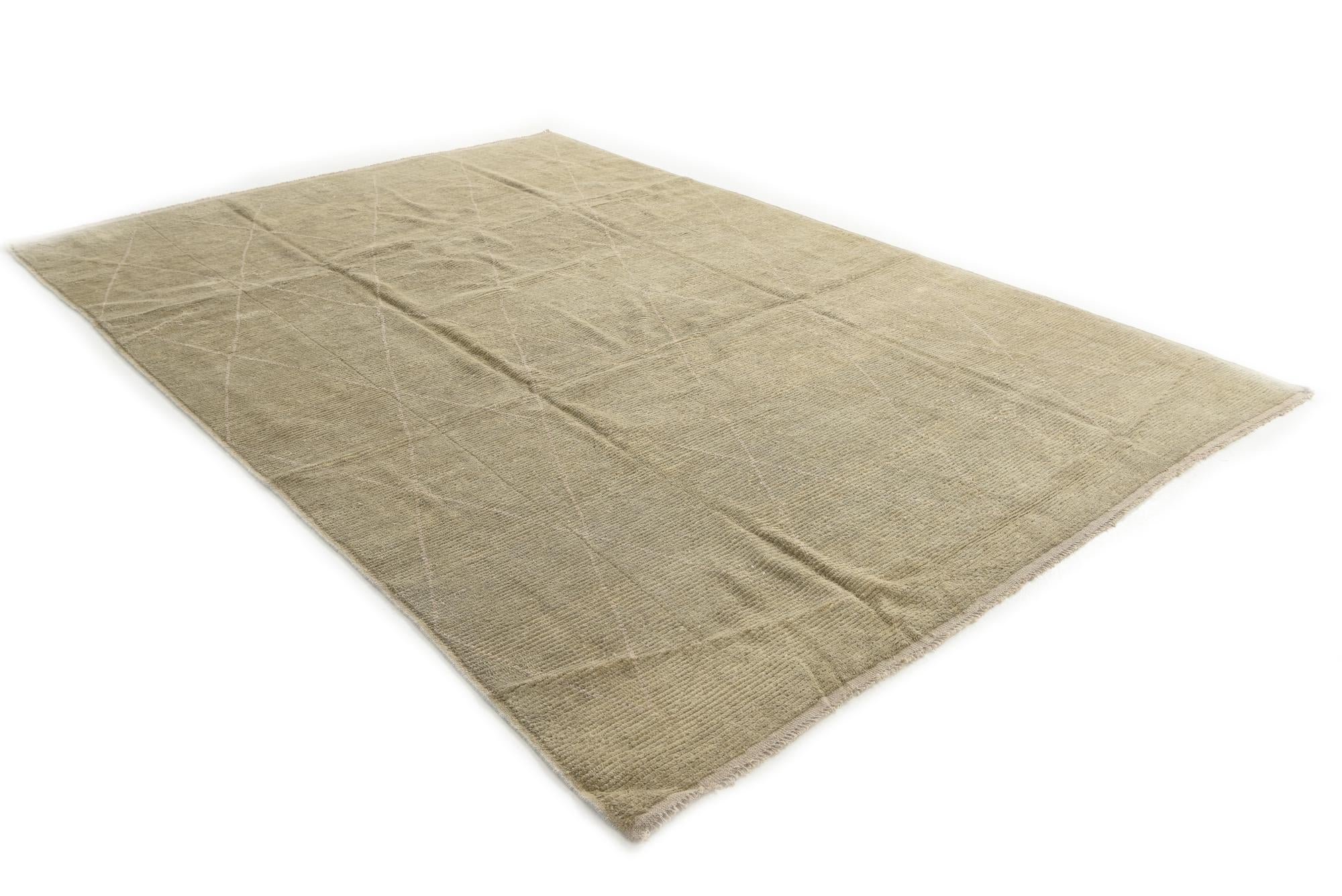 9' x 13' Hand Knotted Moroccan Wool Rug