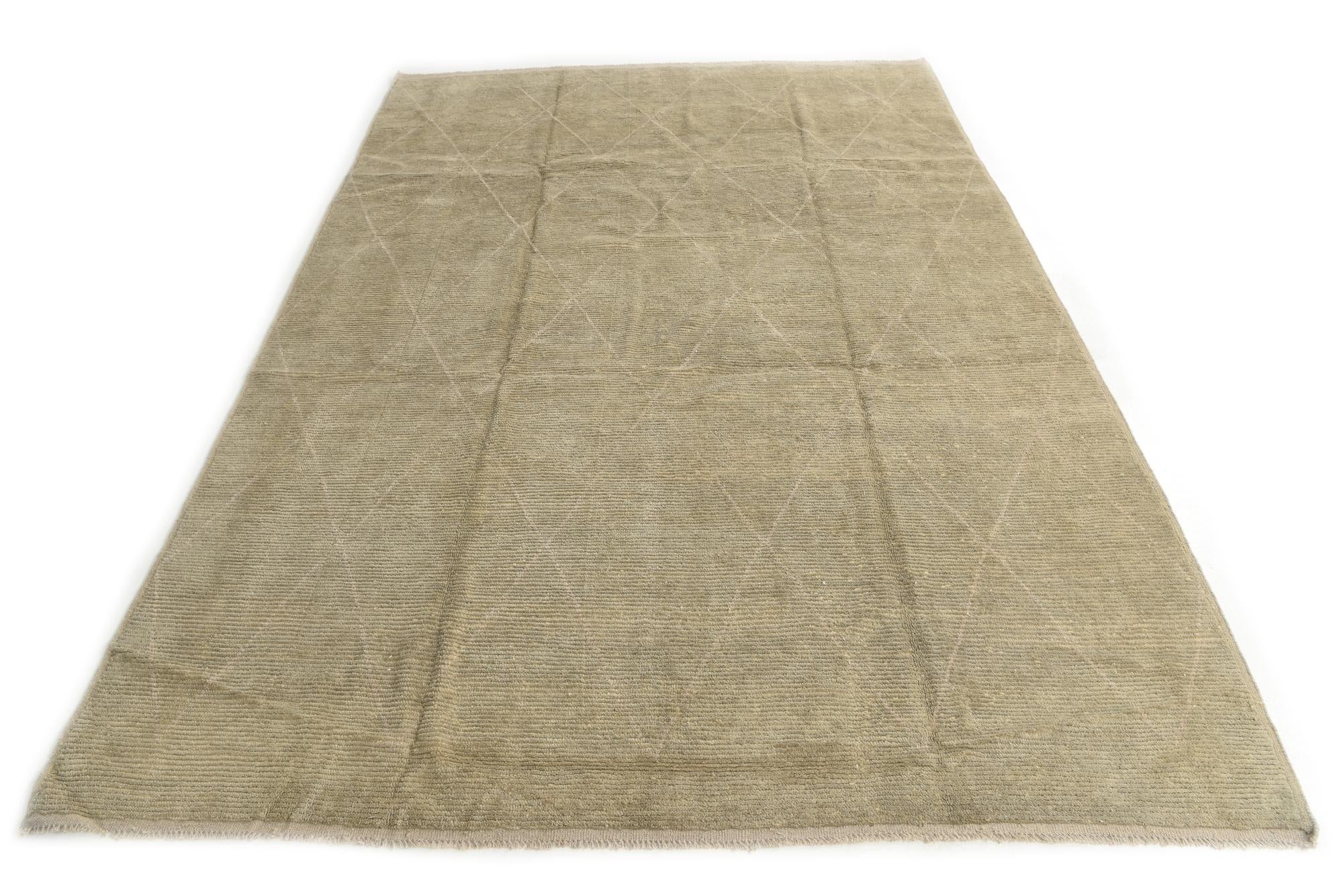 9' x 13' Hand Knotted Moroccan Wool Rug