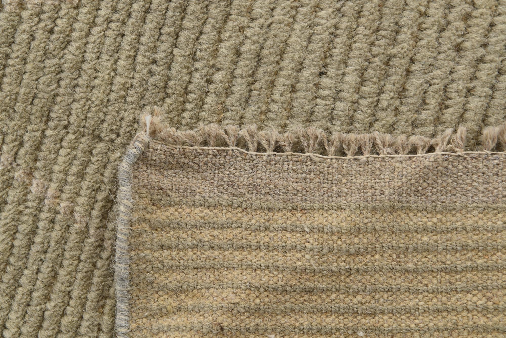 9' x 13' Hand Knotted Moroccan Wool Rug