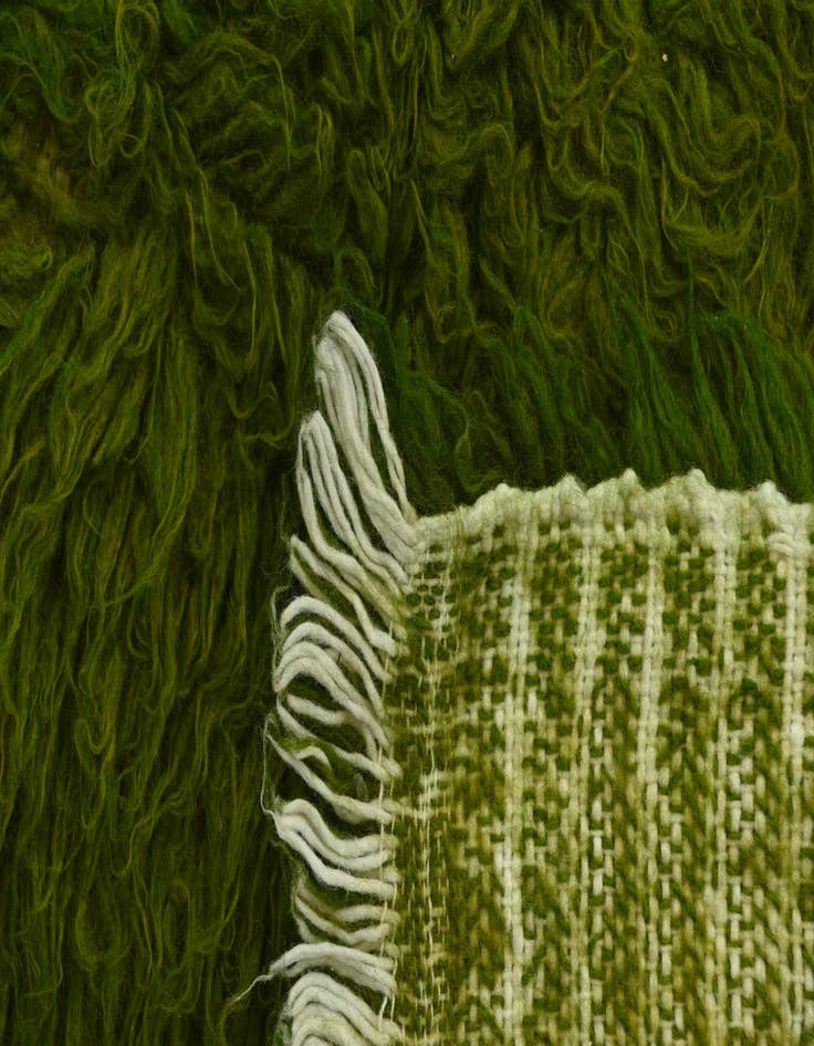 Detail image of 3' 2 x 5' 7 Hand Knotted Moroccan Wool Rug