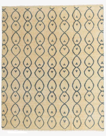 8' x 9' 9 Hand Knotted Moroccan Wool Rug