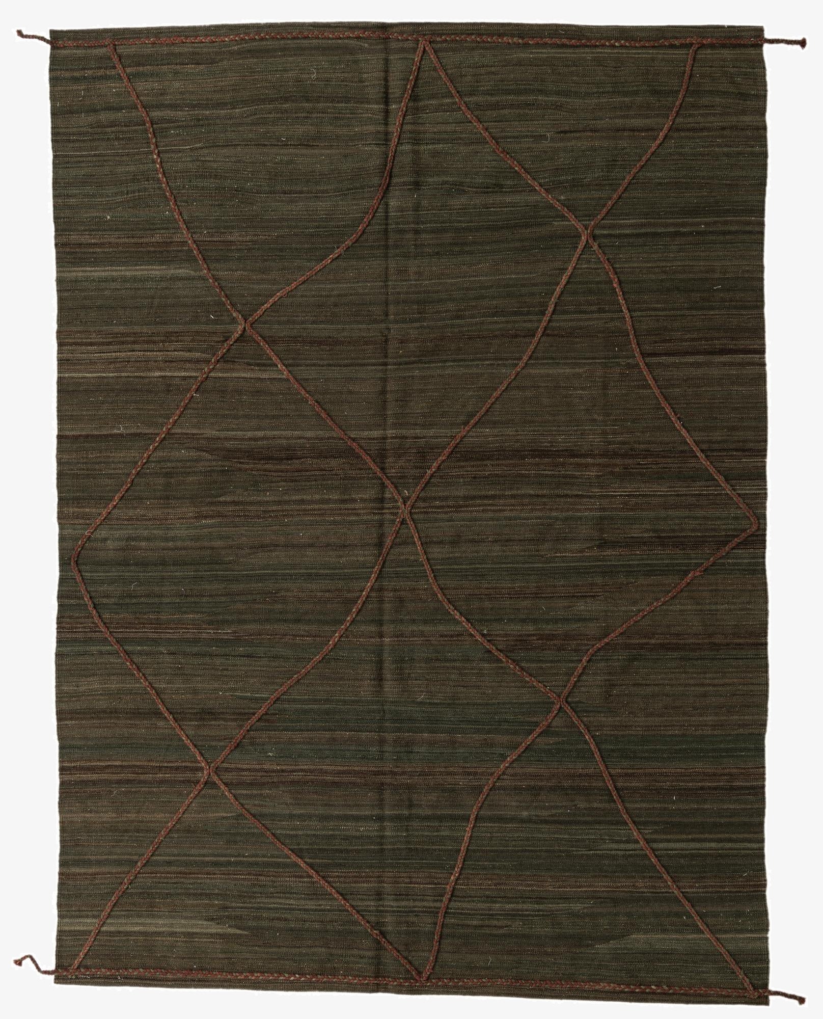 7' x 9' 5  Hand Knotted Moroccan Wool Rug