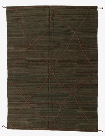 7' x 9' 5 Hand Knotted Moroccan Wool Rug