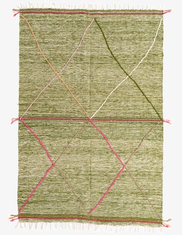 6' 6 x 9' 7 Hand Knotted Moroccan Wool Rug