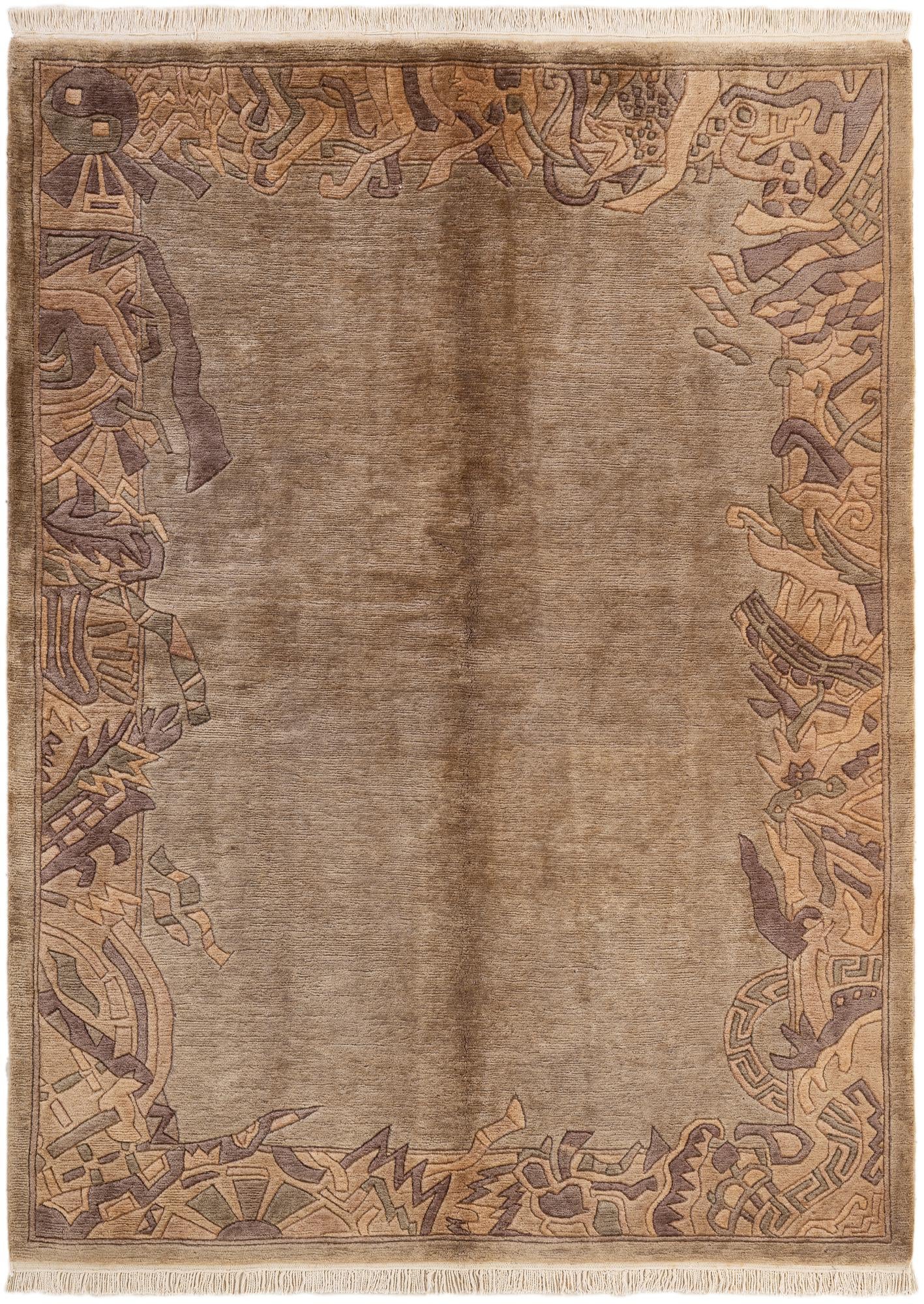 5' 5 x 7' 6 Hand Knotted Nepal Wool Rug