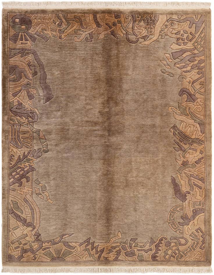 Detail image of 5' 5 x 7' 6 Hand Knotted Nepal Wool Rug