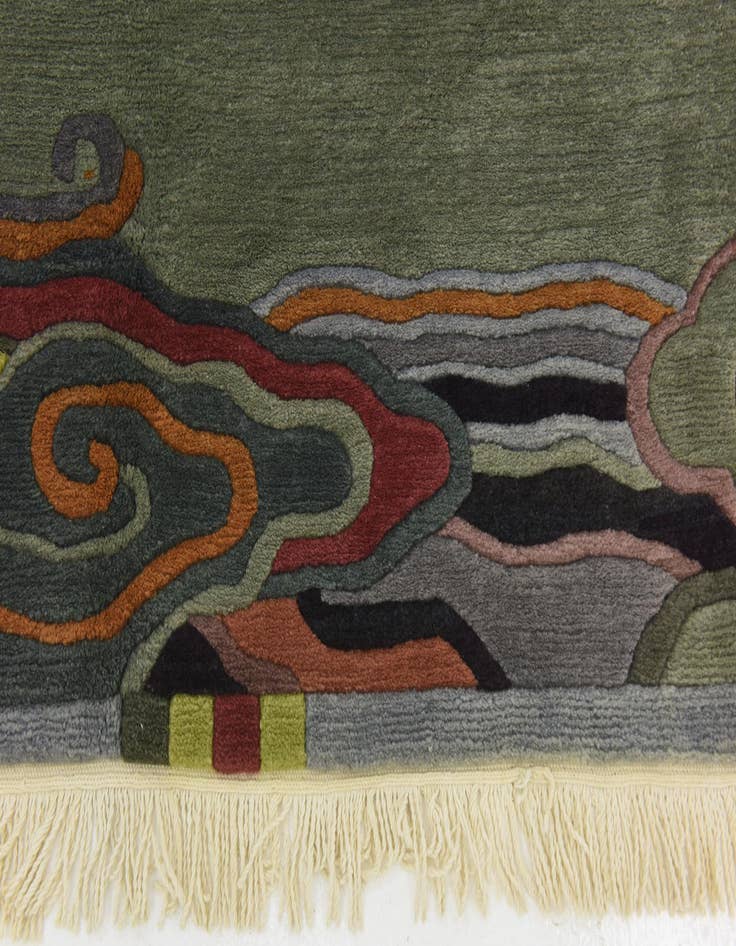 Detail image of 6' 8 x 9' 9 Hand Knotted Nepal Wool Rug