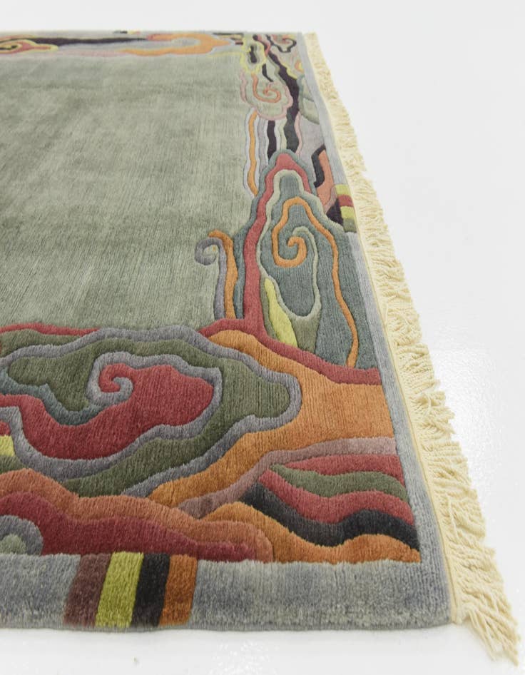Detail image of 6' 8 x 9' 9 Hand Knotted Nepal Wool Rug
