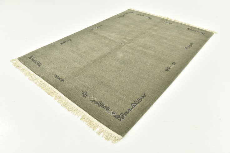 Detail image of 5' 7 x 7' 10 Hand Knotted Nepal Wool Rug