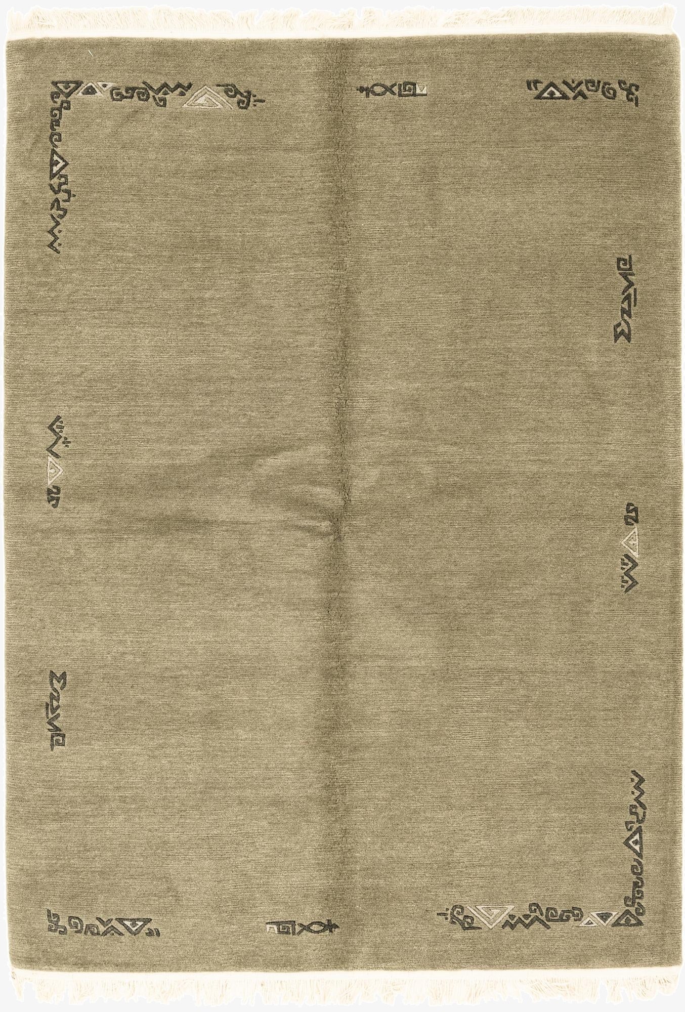 5' 7 x 7' 10  Hand Knotted Nepal Wool Rug