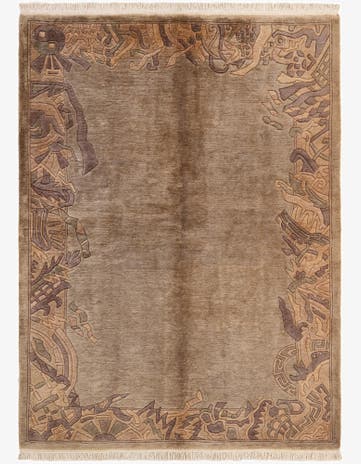 5' 5 x 7' 6 Hand Knotted Nepal Wool Rug