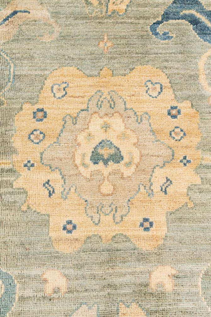 6' 10 x 9' 9 Hand Knotted Oushak Wool Rug