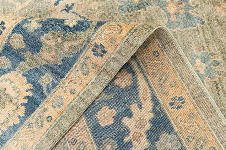 6' 10 x 9' 9 Hand Knotted Oushak Wool Rug