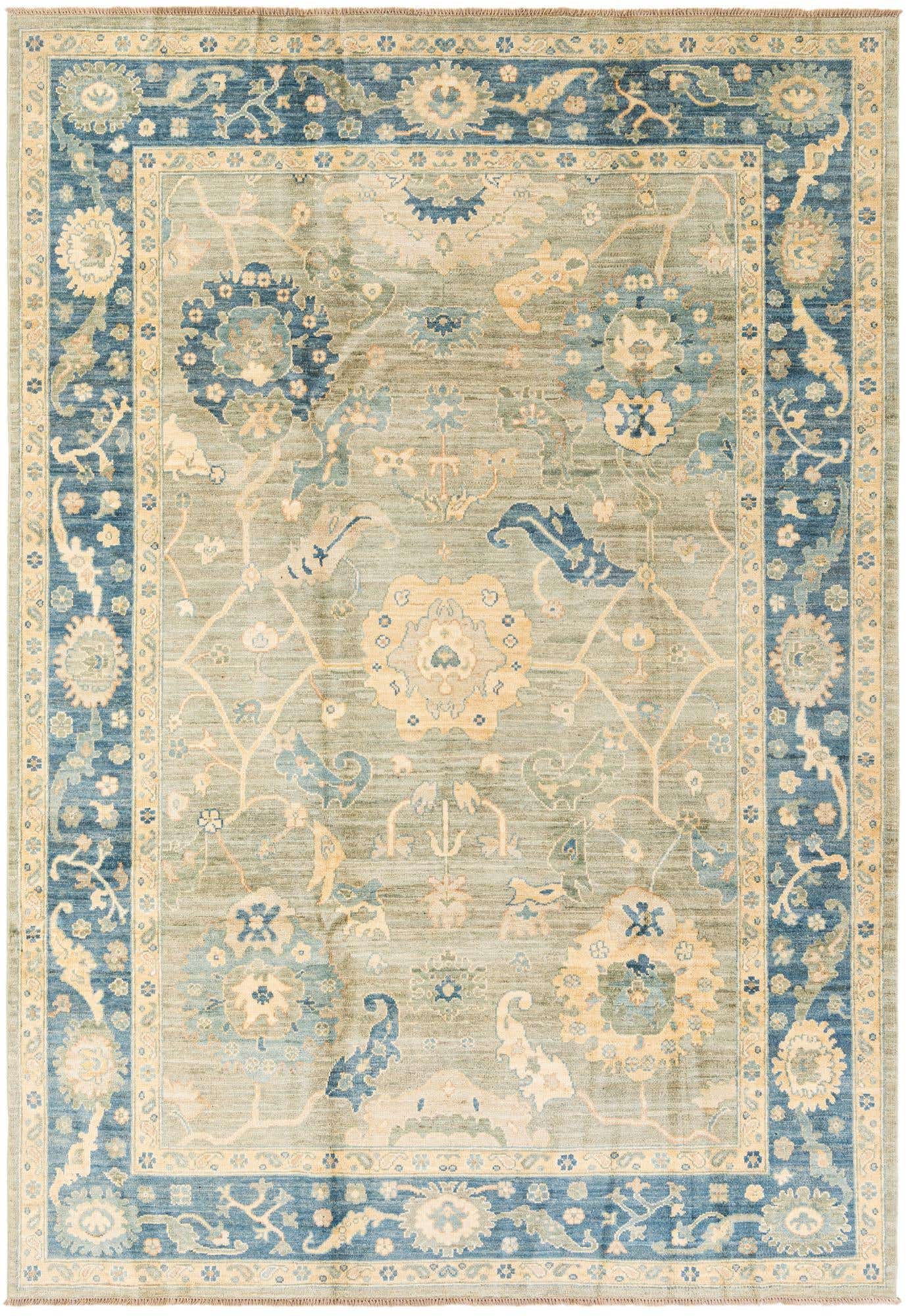 6' 10 x 9' 9 Hand Knotted Oushak Wool Rug