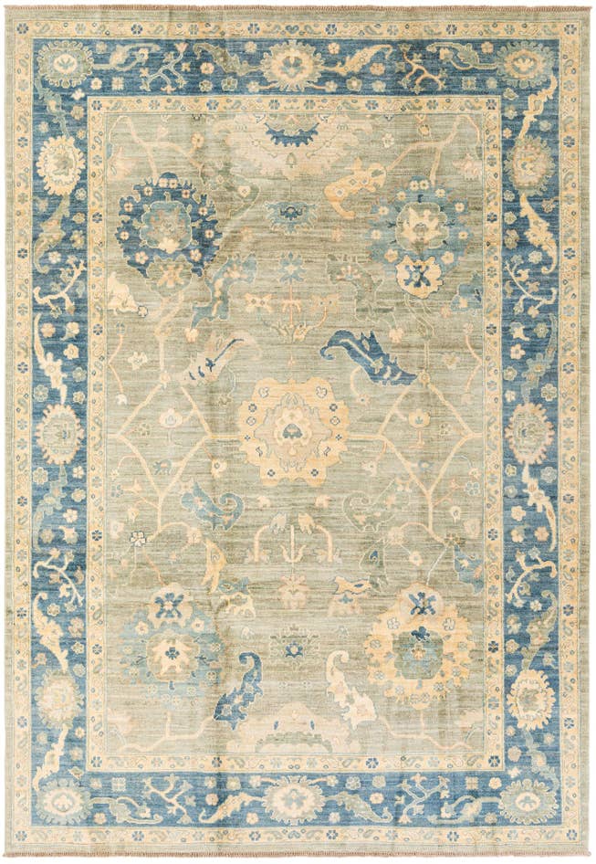 Detail image of 6' 10 x 9' 9 Hand Knotted Oushak Wool Rug
