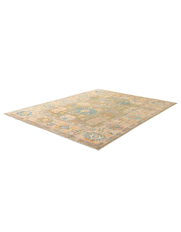 8' 1 x 9' 10 Hand Knotted Oushak Wool Rug