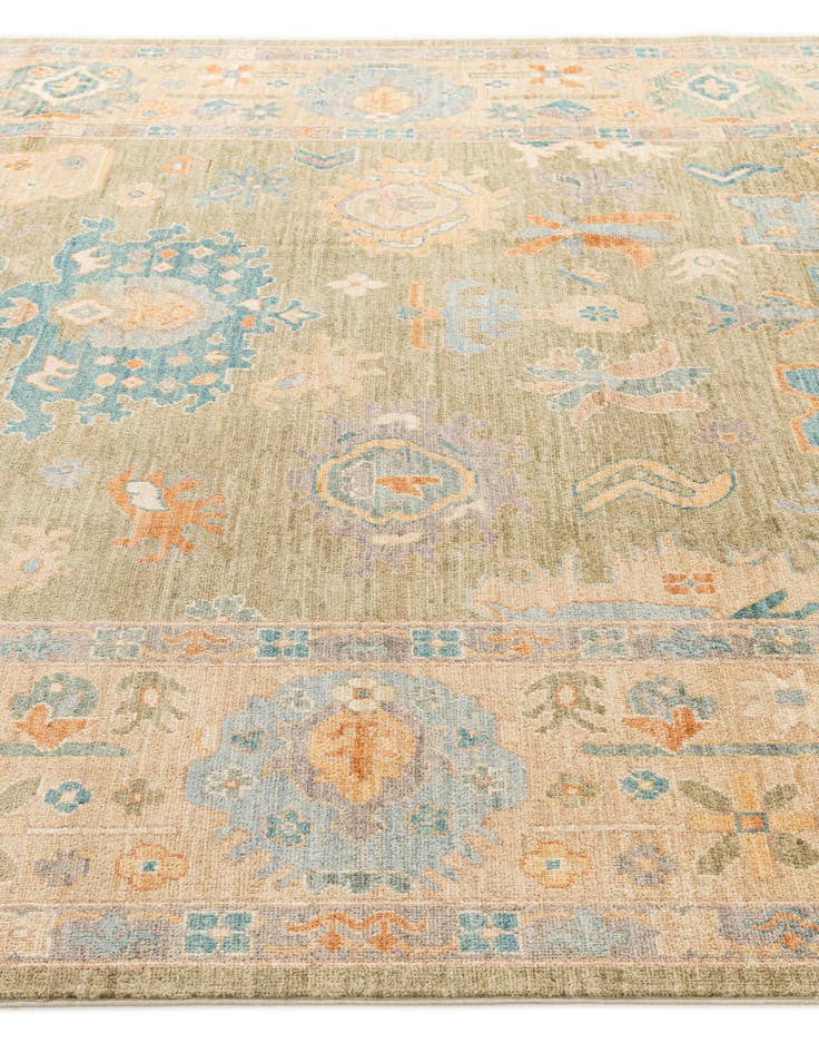 Detail image of 8' 1 x 9' 10  Hand Knotted Oushak Wool Rug